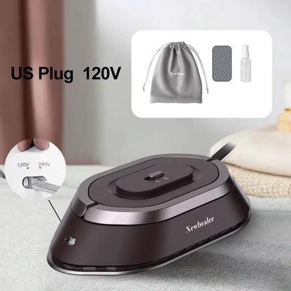 Mini Handheld Travel Iron 120V/220V Lightweight Dry Iron 30S Heat Press Machine Non-Steam Clothes Irons for Home and Travel
