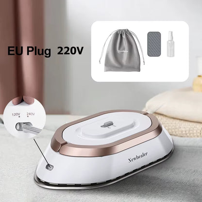 Mini Handheld Travel Iron 120V/220V Lightweight Dry Iron 30S Heat Press Machine Non-Steam Clothes Irons for Home and Travel